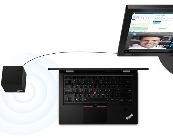 ThinkPad X1 CarbonとThinkPad WiGig ドックの利用イメージ